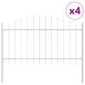 vidaXL Záhradný plot WOERDEN 4 ks 170 x 140 cm Biela