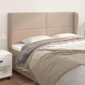 vidaXL Čelo postele so záhybmi kapučínové 163x23x118/128 cm umelá koža