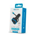 Forever CC-02 car charger 2x USB 3A black with USB-C cable 0,2 m