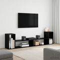 vidaXL TV skrinka 100 x 30 x 50 cm Čierny dub Kompozitné drevo