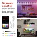 LED bodové svietidlo GoSmart EMOS ZIW15CR – reťaz 255 cm, 12 dielov, 7 W, RGBIC+CCT, stmievateľné, WiFi