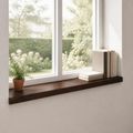 vidaXL Parapety 2 ks Tmavohnedá 80 x 25 x 2 cm Masívne bukové drevo