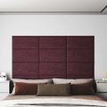 vidaXL Nástenné panely 12 ks fialové 60x30 cm látka 2,16 m²