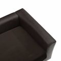 vidaXL Pohovka pre psa, hnedá 60x43x30 cm, plyš a umelá koža