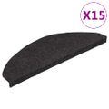 vidaXL Samolepiace nášľapy na schody 15 ks 65x22,5x3,5 cm čierne
