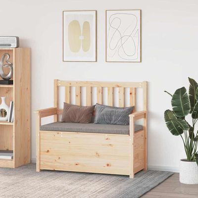 vidaXL Lavička 112,5x51,5x96,5 cm masívne borovicové drevo