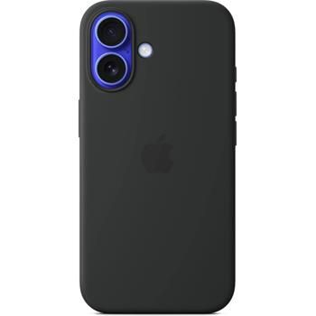 iPhone 16 Plus Silikónový kryt s MS - Čierna
