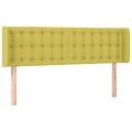 vidaXL Čelo postele s LED zelené 147x16x78/88 cm látka