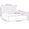 vidaXL Posteľný rám boxspring s matracom sivohned 180x200 cm látka