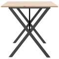 vidaXL Jedálenský stolík v tvare X 160x80x75 cm borovica a oceľ
