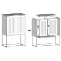 vidaXL Highboard Black 68x39x107 cm Oceľ