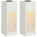 vidaXL Solárna LED chodníková lampa 2 ks Teplá biela 18 x 18 x 50 cm