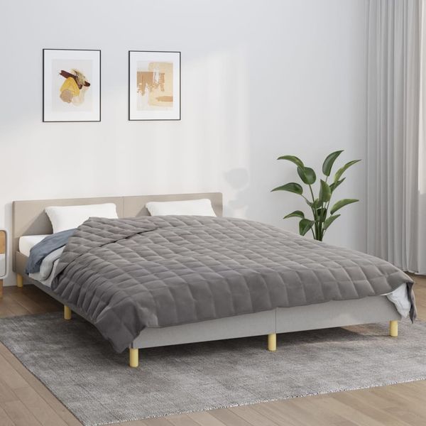 vidaXL Záťažová prikrývka šedá 200x230 cm 13 kg látka