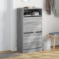 vidaXL Botník sivý dub sonoma 60x34x116 cm spracované drevo
