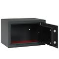 vidaXL Digitálny trezor na odtlačok prsta tmavosivý 31x20x20 cm