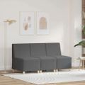 vidaXL Bezrúčková modulárna sofa jednotka 3 ks Tmavo šedá