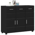 vidaXL Servírovacia skriňa FLORIN 88,5 x 30,5 x 73 cm Čierna