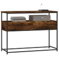 vidaXL Konzolový stolík dymový dub 100x40x75 cm kompozitné drevo