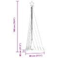 vidaXL LED vianočný stromček 339 LED studená biela 187 cm
