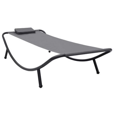vidaXL Záhradná posteľ sivá 200x90 cm oceľová
