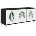 vidaXL TV skrinka HANAU 102 x 33 x 51 cm Čierny dub Kompozitné drevo