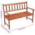 vidaXL Záhradná lavička s podložkou 120 cm, akáciový masív