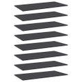 vidaXL Prídavné police 8 ks, sivé 80x30x1,5 cm, drevotrieska
