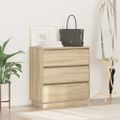 vidaXL Nočný stolík Sonoma dub 71 x 34,5 x 75 cm Kompozitné drevo