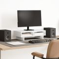 vidaXL Stojan na monitor biely 50x27x15 cm kompozitné drevo