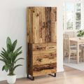 vidaXL Highboard 2 ks Staré drevo 69,5 x 34 x 180 cm