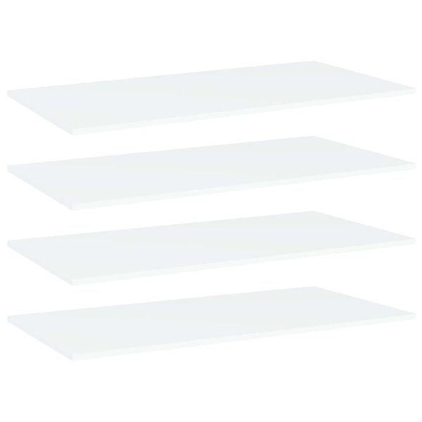 vidaXL Prídavné police 4 ks, biele 80x20x1,5 cm, kompozitné drevo