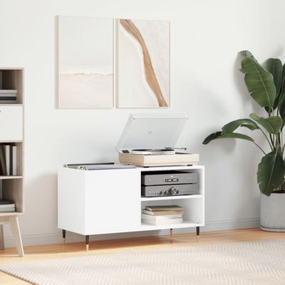 vidaXL Skrinka na platne biela 85x38x48 cm kompozitné drevo