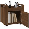 vidaXL Stolový vozík hnedý dub 60x45x60 cm spracované drevo