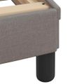 vidaXL Posteľ s matracom sivohnedá 200x200 cm látka