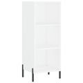 vidaXL Vysoká skrinka lesklá biela 34,5x32,5x180 cm spracované drevo