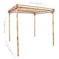 vidaXL Pergola 170x170x220 cm bambusová
