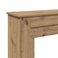 vidaXL Obloženie krbu dub artisan 90x30x90 cm kompozitné drevo