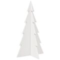 vidaXL Drevený vianočný stromček biely 80 cm masívna borovica