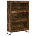 vidaXL Knižnica 80 x 30 x 121 cm Kompozitné drevo Dymová dub
