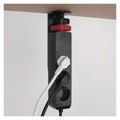 Predĺžovací kábel EMOS P1311PD 1,5m/3 zásuvky/vypínač/uchytenie na stôl/USB/čierny/PVC/1,5mm2