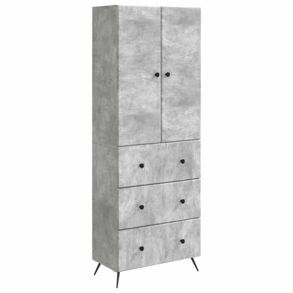 vidaXL Sada skríň 2 pcs Betónovo sivá 66 x 34,5 x 90 cm