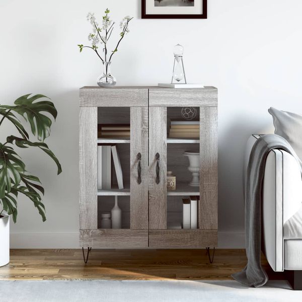 vidaXL Komoda sivý dub sonoma 69,5x34x90 cm kompozitné drevo