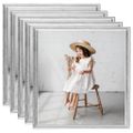 vidaXL Fotorámiky na stenu, koláž 5 ks, strieborné 40x40 cm, MDF