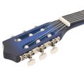 vidaXL Folková klasická gitara s výrezom so 6 strunami, modrá 38"