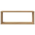 vidaXL Nástenné poličky v tvare kocky 4 ks 60x15x23cm kompozitné drevo