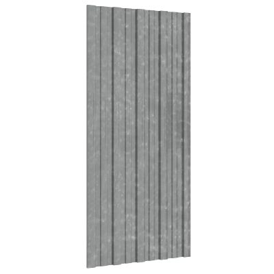 vidaXL Strešný panel 12 pcs Strieborná 100 x 45 cm Pozinkovaná oceľ