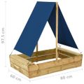 vidaXL Pieskovisko so strechou 80x60x97,5 cm impregnované borovicové drevo