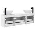 vidaXL Set kabinetov do kúpeľne 3 ks Biela 49 x 44,5 x 66,5 cm