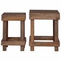 vidaXL Stojan na rastliny 2 ks Hnedá 70 x 11 x 27 cm Mahagónové drevo