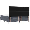 vidaXL LED box s pružinami Tmavo šedá 200 x 200 cm Zamat